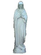                    Virgen Maria en fibra de vidrio
